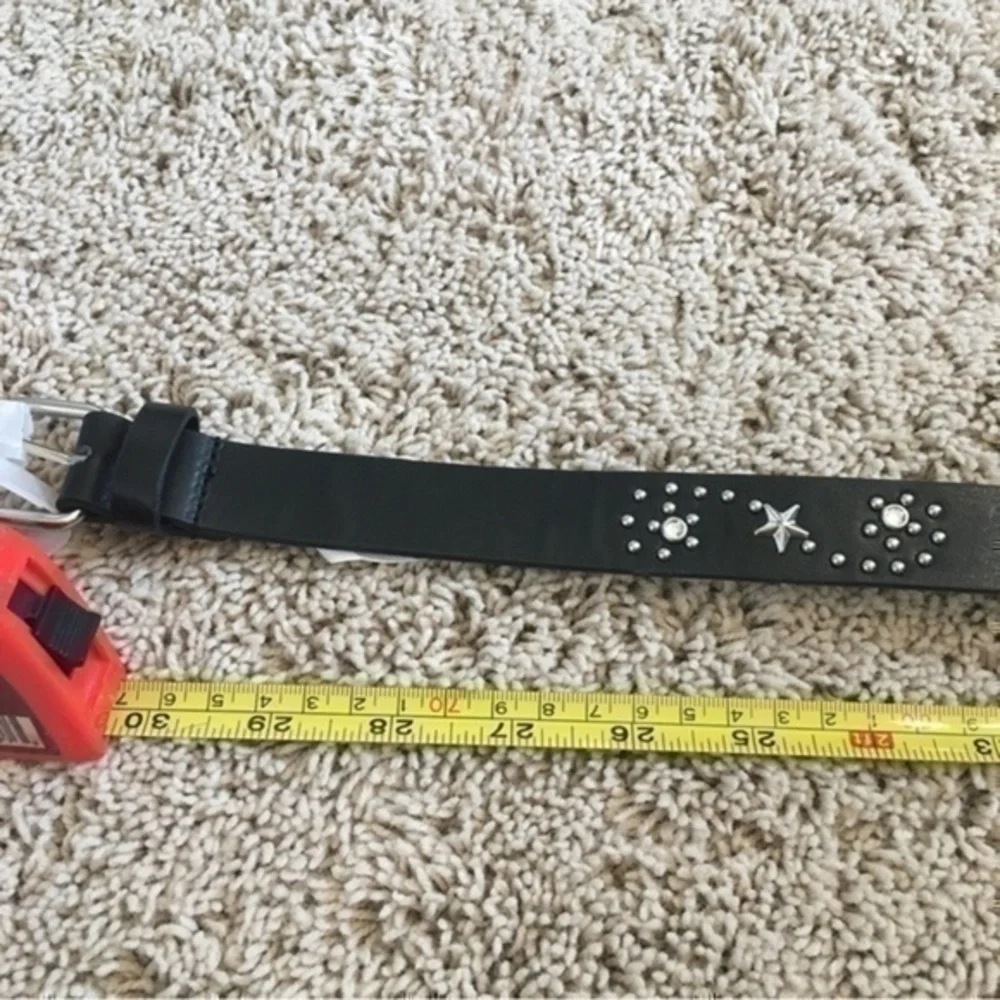 Girls size large black bling belt